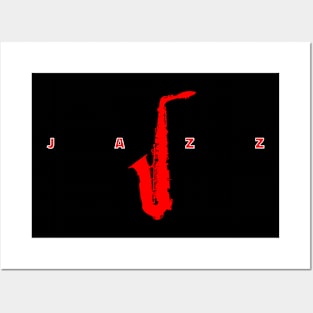 Jazz Music Saxophone Posters and Art